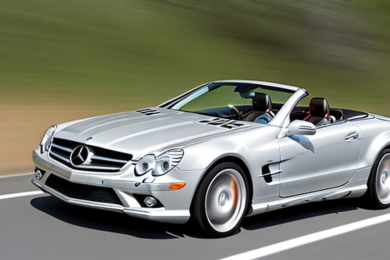  Silver with black wheel rims 2007 mercedes sl550 rolling shot