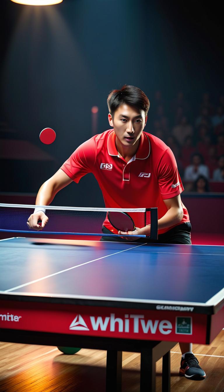  Professional 3D model of Table tennis . Rendered with Octane, the model is highly detailed,dramatic lighting. hyperrealistic, full body, detailed clothing, highly detailed, cinematic lighting, stunningly beautiful, intricate, sharp focus, f/1. 8, 85mm, (centered image composition), (professionally color graded), ((bright soft diffused light)), volumetric fog, trending on instagram, trending on tumblr, HDR 4K, 8K