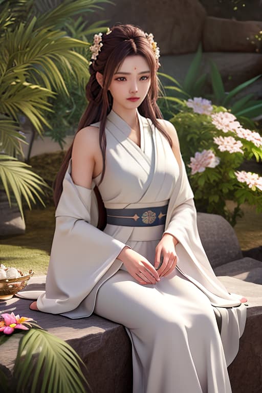  (Jedi meditation:1.3), serene photo,1girl, Jedi master in deep meditation, in jedioutfit, sitting cross legged, (desert oasis:1.1), surrounded by blooming desert flowers, harmonizing with the Force, spiritual retreat, transcendent tranquility, desert enlightenment, Absurdres, hdr, ultra detailed illustration, extremely detailed face, RAW photo, film grain, skin pores, trending on deviantart <lora:jedioutfit:1> <lora:epiNoiseoffset v2:1> hyperrealistic, full body, detailed clothing, highly detailed, cinematic lighting, stunningly beautiful, intricate, sharp focus, f/1. 8, 85mm, (centered image composition), (professionally color graded), ((bright soft diffused light)), volumetric fog, trending on instagram, trending on tumblr, HDR 4K, 8K