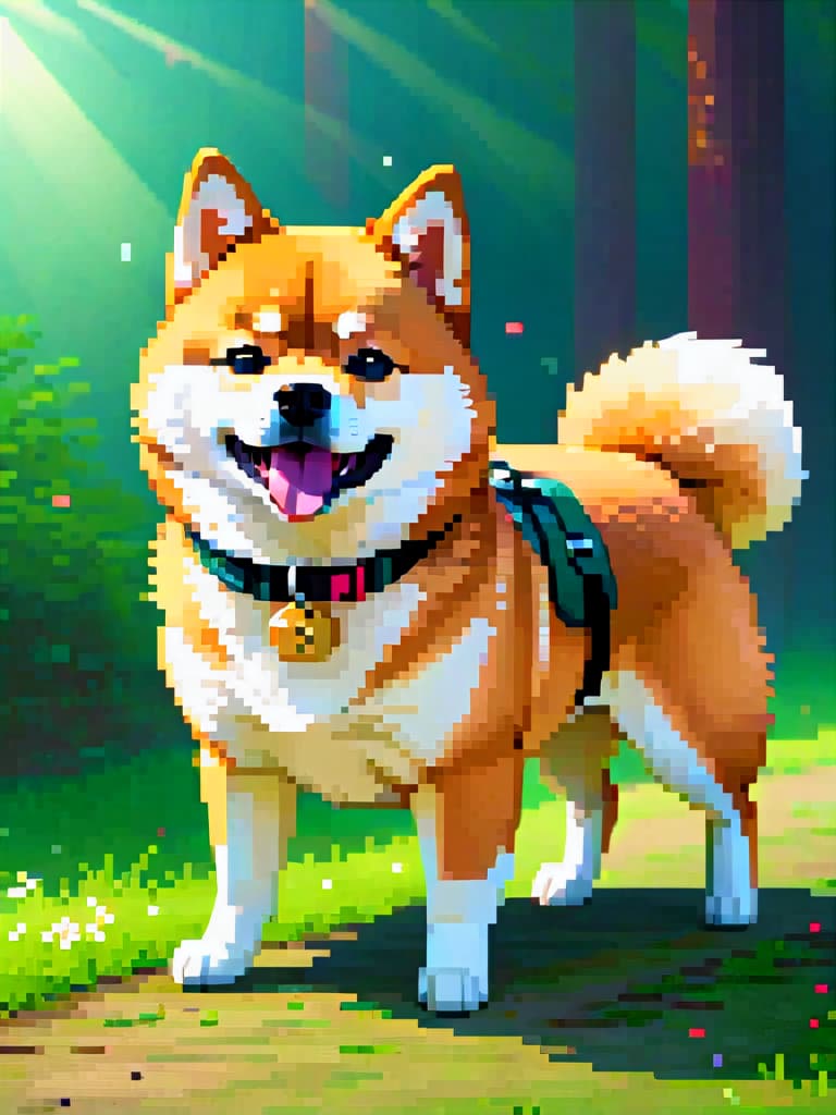  a cute happy shiba inu, (flat shading:1.2), (minimalist:1.4) hyperrealistic, full body, detailed clothing, highly detailed, cinematic lighting, stunningly beautiful, intricate, sharp focus, f/1. 8, 85mm, (centered image composition), (professionally color graded), ((bright soft diffused light)), volumetric fog, trending on instagram, trending on tumblr, HDR 4K, 8K