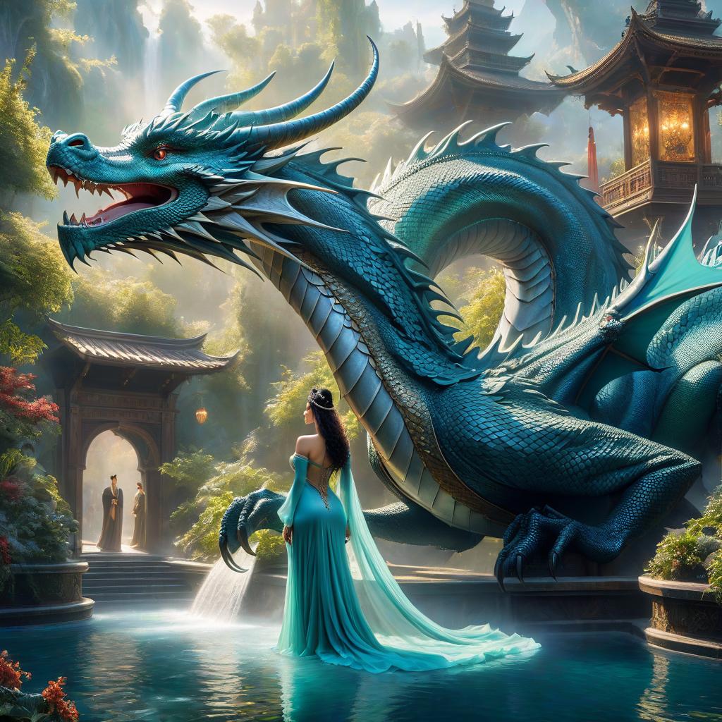  (masterpiece, oil painting, high resolution:1.2), water attractions for dragons, dragons swim in the pool and go down the water slides, in full height, inspired by Yoshitaka Amano and Ayami Kojima's intricate character designs, mesmerizing fantasy environment with magical elements, ethereal and enchanting atmosphere, detailed and intricate design work, capturing the essence of beauty and enchantment, transporting the viewer to a world of magic and mystery. hyperrealistic, full body, detailed clothing, highly detailed, cinematic lighting, stunningly beautiful, intricate, sharp focus, f/1. 8, 85mm, (centered image composition), (professionally color graded), ((bright soft diffused light)), volumetric fog, trending on instagram, trending on tumblr, HDR 4K, 8K