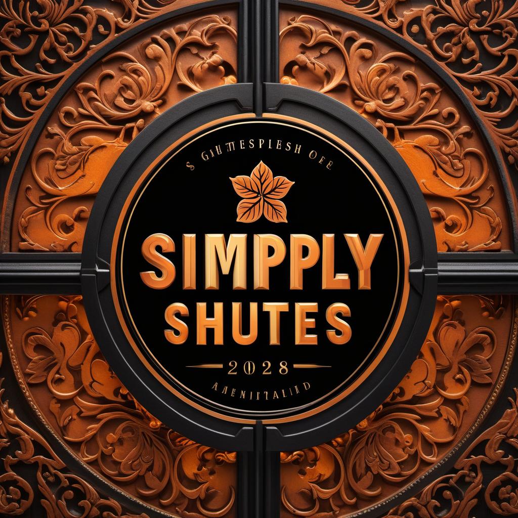  Design a professional logo for a company named 'Simply Shutters'. The logo should include the words 'Simply' and 'Shutters' in the design. Use the colors orange and black. Incorporate the design of a plantation shutter in the logo to clearly represent the company's focus. The overall style should be modern and stylish. hyperrealistic, full body, detailed clothing, highly detailed, cinematic lighting, stunningly beautiful, intricate, sharp focus, f/1. 8, 85mm, (centered image composition), (professionally color graded), ((bright soft diffused light)), volumetric fog, trending on instagram, trending on tumblr, HDR 4K, 8K