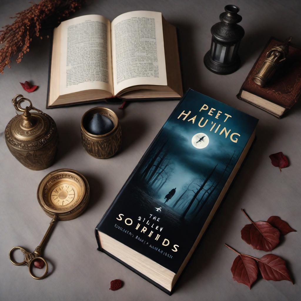  A visually captivating list of 5 popular books in the genre of inquiring, mysterious horror, and psychological thrillers. The list should include: 1. 'Gothic' by Silvia Moreno-Garcia - A thrilling novel set in 1950s Mexico. 2. 'Rebecca' by Daphne du Maurier - A classic psychological thriller. 3. 'The Haunting of Hill House' by Shirley Jackson - Combines psychological depth with supernatural elements. 4. 'Pet Sematary' by Stephen King - Examines dark corridors of grief and consequences of tampering with life and death. 5. 'The Silent Patient' by Alex Michaelides - A gripping psychological thriller about a woman who stops speaking after being accused of her husband's murder. The cover of each book should be visually represented, with a spooky hyperrealistic, full body, detailed clothing, highly detailed, cinematic lighting, stunningly beautiful, intricate, sharp focus, f/1. 8, 85mm, (centered image composition), (professionally color graded), ((bright soft diffused light)), volumetric fog, trending on instagram, trending on tumblr, HDR 4K, 8K