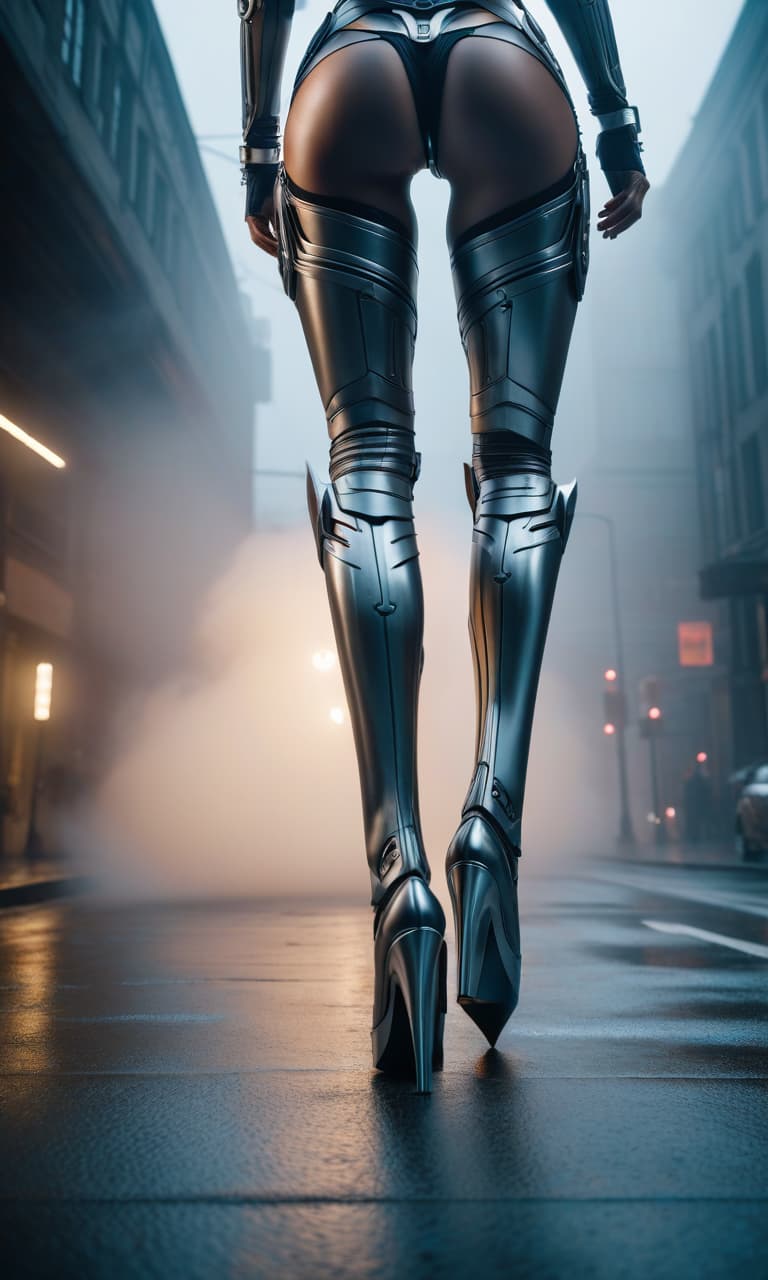  iron legs hyperrealistic, full body, detailed clothing, highly detailed, cinematic lighting, stunningly beautiful, intricate, sharp focus, f/1. 8, 85mm, (centered image composition), (professionally color graded), ((bright soft diffused light)), volumetric fog, trending on instagram, trending on tumblr, HDR 4K, 8K