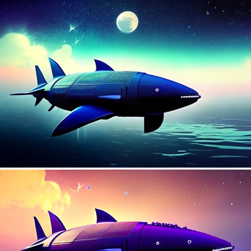 nvinkpunk whale, ocean, moon, stars, post apocalypse hyperrealistic, full body, detailed clothing, highly detailed, cinematic lighting, stunningly beautiful, intricate, sharp focus, f/1. 8, 85mm, (centered image composition), (professionally color graded), ((bright soft diffused light)), volumetric fog, trending on instagram, trending on tumblr, HDR 4K, 8K