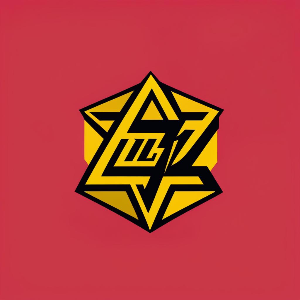  Logo, (geometric style), スポーツのロゴ「ZS」　金色、黒