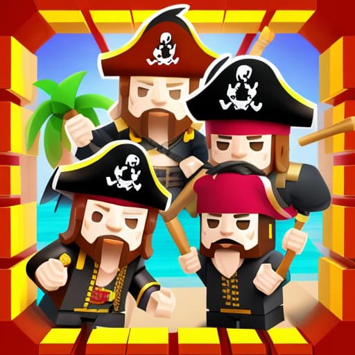  Make me an image for my crew in blox fruit called the pirate kings but let it be serious