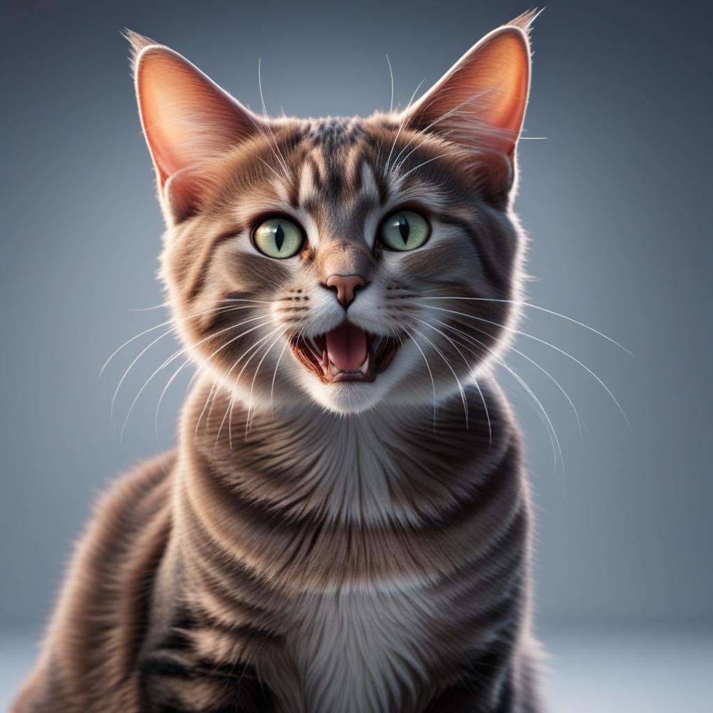  Please generate a cartoon picture of the cat in the image. hyperrealistic, full body, detailed clothing, highly detailed, cinematic lighting, stunningly beautiful, intricate, sharp focus, f/1. 8, 85mm, (centered image composition), (professionally color graded), ((bright soft diffused light)), volumetric fog, trending on instagram, trending on tumblr, HDR 4K, 8K