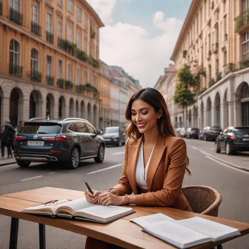  A friendly and professional assistant asking questions about an Instagram Reel. The assistant is depicted with a warm smile, a notebook, and a casual office environment. The questions are visible on a piece of paper or a screen, displaying: 1. What is the main theme or subject of your Reel (e.g., travel, food, fashion, fitness)? 2. Are there any key moments or features in the video that you want to highlight? 3. What is the mood or tone of your Reel (e.g., funny, inspirational, educational)? 4. Is there a specific message or call-to-action you want to include? 5. Any relevant location or special tags you want to add? hyperrealistic, full body, detailed clothing, highly detailed, cinematic lighting, stunningly beautiful, intricate, sharp focus, f/1. 8, 85mm, (centered image composition), (professionally color graded), ((bright soft diffused light)), volumetric fog, trending on instagram, trending on tumblr, HDR 4K, 8K