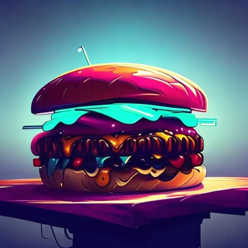 vectorartz cheesy juicy floating burger hyperrealistic, full body, detailed clothing, highly detailed, cinematic lighting, stunningly beautiful, intricate, sharp focus, f/1. 8, 85mm, (centered image composition), (professionally color graded), ((bright soft diffused light)), volumetric fog, trending on instagram, trending on tumblr, HDR 4K, 8K