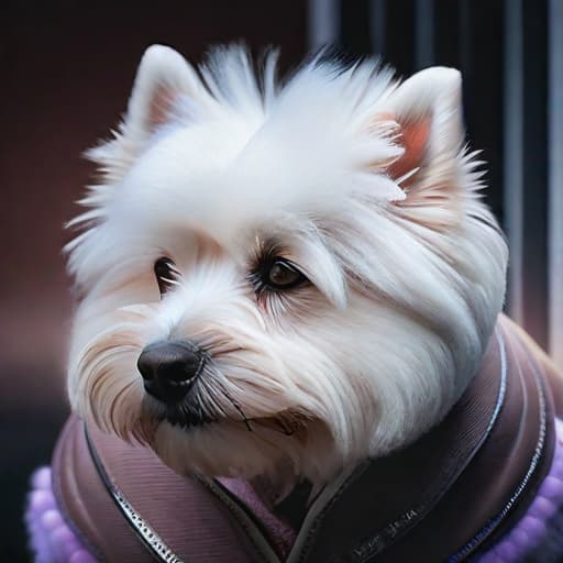  dog hyperrealistic, full body, detailed clothing, highly detailed, cinematic lighting, stunningly beautiful, intricate, sharp focus, f/1. 8, 85mm, (centered image composition), (professionally color graded), ((bright soft diffused light)), volumetric fog, trending on instagram, trending on tumblr, HDR 4K, 8K