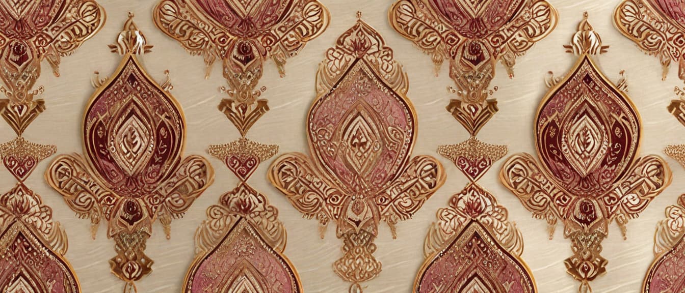  best quality, HD, arabic style bridal wedding fabric wallpaper with a royal touch