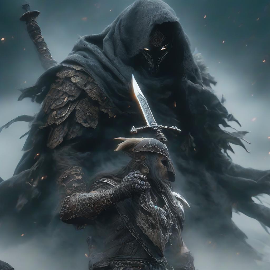  "The main character of the game is shrouded in fog, enemies are waiting for him in the fog, ready to attack at any moment. He carefully makes his way through the thick veil, holding his weapon at the ready and listening for every rustle. Ominous sounds can be heard around him, and every step can be fatal. The hero must show ingenuity and courage to survive in this dangerous and gloomy world." hyperrealistic, full body, detailed clothing, highly detailed, cinematic lighting, stunningly beautiful, intricate, sharp focus, f/1. 8, 85mm, (centered image composition), (professionally color graded), ((bright soft diffused light)), volumetric fog, trending on instagram, trending on tumblr, HDR 4K, 8K