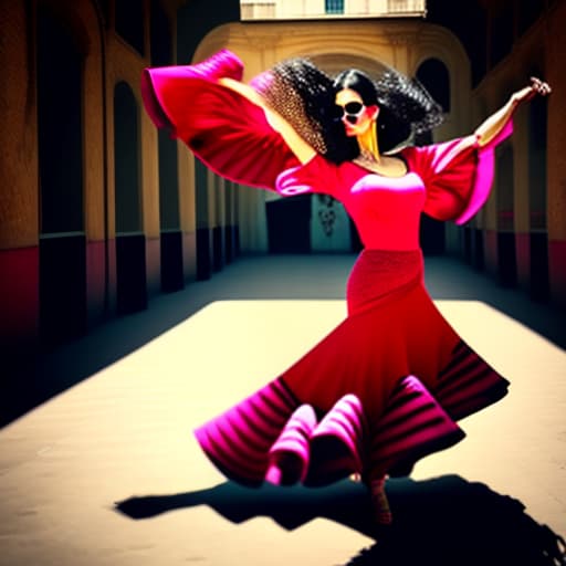 estilovintedois shade woman dancing flamenco