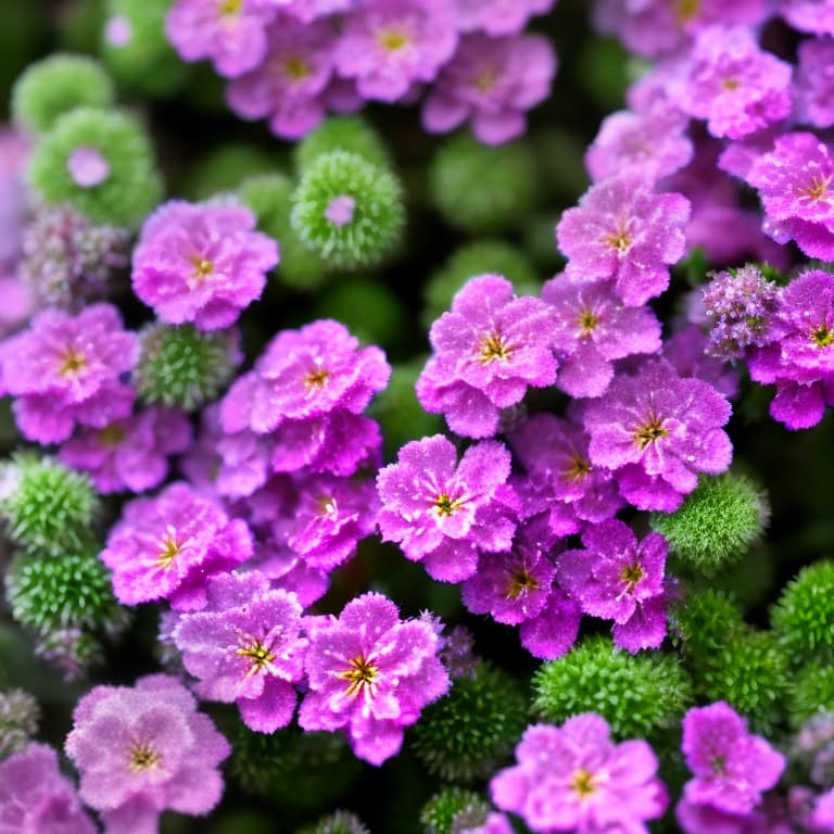 nvinkpunk purple saxifrage flowers up close, fantasy hyperrealistic, full body, detailed clothing, highly detailed, cinematic lighting, stunningly beautiful, intricate, sharp focus, f/1. 8, 85mm, (centered image composition), (professionally color graded), ((bright soft diffused light)), volumetric fog, trending on instagram, trending on tumblr, HDR 4K, 8K