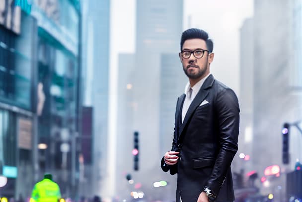  masterpiece, high quality, 4K, HDR BREAK a person wearing glasses hyperrealistic, full body, detailed clothing, highly detailed, cinematic lighting, stunningly beautiful, intricate, sharp focus, f/1. 8, 85mm, (centered image composition), (professionally color graded), ((bright soft diffused light)), volumetric fog, trending on instagram, trending on tumblr, HDR 4K, 8K