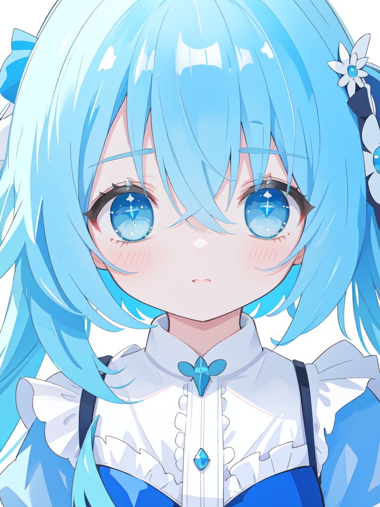  A cute girl with blue hairA cute girl with blue ha, masterpiece, best quality,8k,ultra detailed,high resolution,an extremely delicate and beautiful,hyper detail