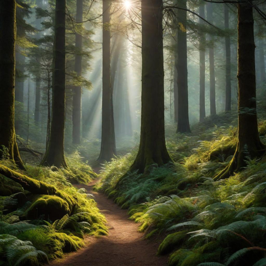  A deep forest scene where someone is running away, with shadows playing among the trees. The forest has a mystical, magical aura with a hint of enchantment. The person looks serene and determined, as if they've found something special. The overall atmosphere is mysterious and inviting, suggesting they will never return from this magical place. hyperrealistic, full body, detailed clothing, highly detailed, cinematic lighting, stunningly beautiful, intricate, sharp focus, f/1. 8, 85mm, (centered image composition), (professionally color graded), ((bright soft diffused light)), volumetric fog, trending on instagram, trending on tumblr, HDR 4K, 8K