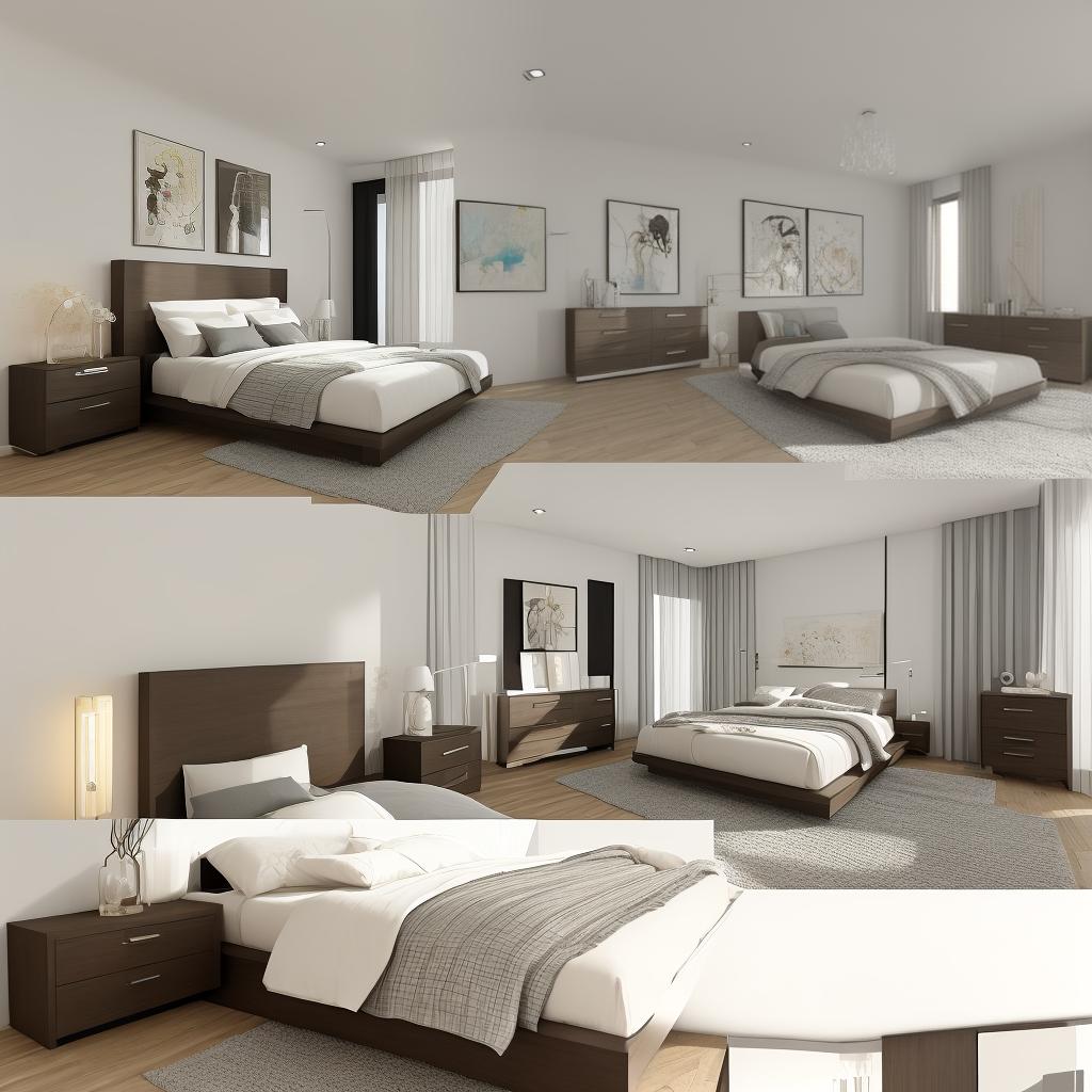  modern bedroom, higly detailed