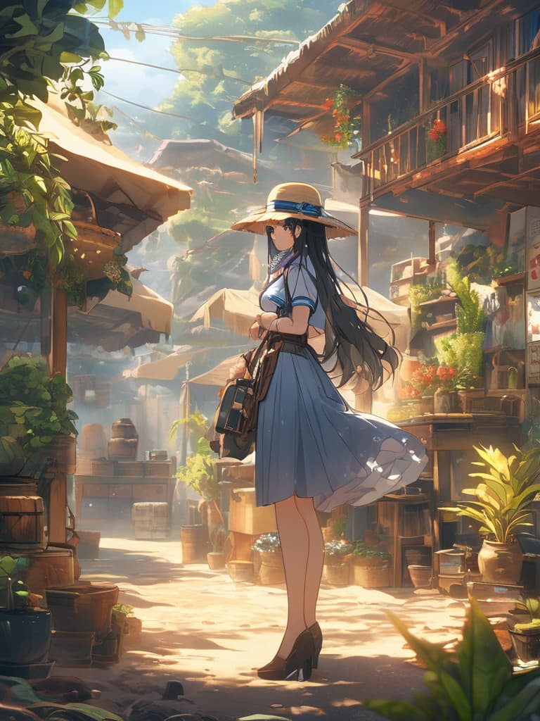  (score 9), score 8 up, highres, 1girl, anime, school uniform, straw hat, desert hyperrealistic, full body, detailed clothing, highly detailed, cinematic lighting, stunningly beautiful, intricate, sharp focus, f/1. 8, 85mm, (centered image composition), (professionally color graded), ((bright soft diffused light)), volumetric fog, trending on instagram, trending on tumblr, HDR 4K, 8K