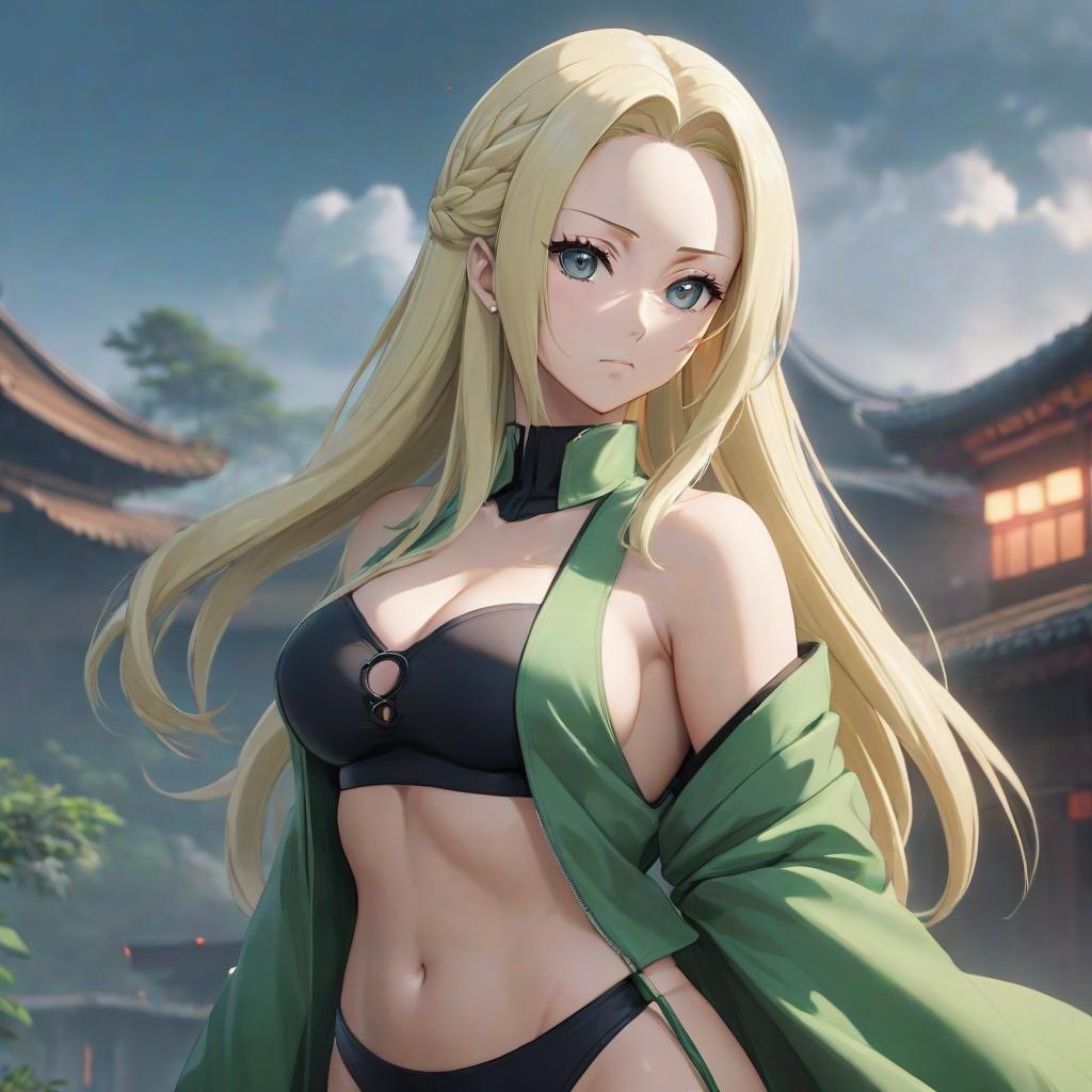  anime artwork tsunade . anime style, key visual, vibrant, studio anime, highly detailed hyperrealistic, full body, detailed clothing, highly detailed, cinematic lighting, stunningly beautiful, intricate, sharp focus, f/1. 8, 85mm, (centered image composition), (professionally color graded), ((bright soft diffused light)), volumetric fog, trending on instagram, trending on tumblr, HDR 4K, 8K