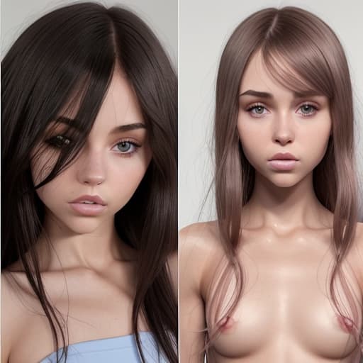  Photoralistic rendering, 8k * Charly Jordan is a , 20-2 * of medium height, thin physique, delicate shapes * The face is oval, with expressive features * Pale, but even * Hair is dark, straight, to the shoulders * Charly is a young model, 20-2, with a beautiful face, thin body and gentle voice. * She has thin facial features, a small nose and blue eyes. * Black hair falls in waves on the shoulders. * Charly has a fragile physique with a thin waist and delicate s. * short hairstyle, pink wavy hair * ,dynamic pose, beautiful * body, perfect body, beautiful face, full body