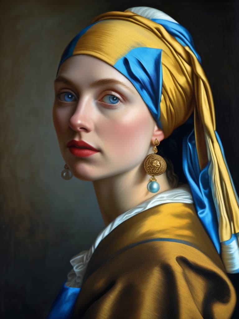  (masterpiece:1.2), (best quality:1.2), (extremely detailed:1.2), looking at viewer, thomasin mckenzie, 1girl, Johannes Vermeer, a painting of a girl with a pearl earring wearing a blue and gold earring and a pearl earring, Eugeen Van Mieghem, painting, a painting, academic art, <lora:add detail:1>, hyperrealistic, full body, detailed clothing, highly detailed, cinematic lighting, stunningly beautiful, intricate, sharp focus, f/1. 8, 85mm, (centered image composition), (professionally color graded), ((bright soft diffused light)), volumetric fog, trending on instagram, trending on tumblr, HDR 4K, 8K