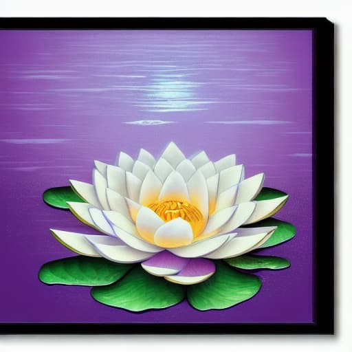  Image of 1 white lotus flower in heaven with serenity tone and holy spirituality mood create overall image in very lovely pastel palette