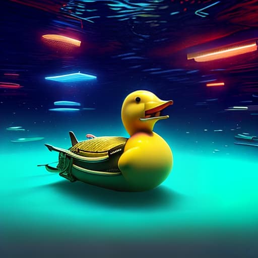 mdjrny-v4 style yellow rubber duck alone in the ocean hyperrealistic, full body, detailed clothing, highly detailed, cinematic lighting, stunningly beautiful, intricate, sharp focus, f/1. 8, 85mm, (centered image composition), (professionally color graded), ((bright soft diffused light)), volumetric fog, trending on instagram, trending on tumblr, HDR 4K, 8K