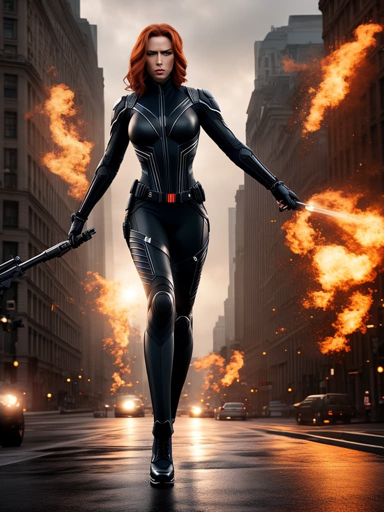  black widow hyperrealistic, full body, detailed clothing, highly detailed, cinematic lighting, stunningly beautiful, intricate, sharp focus, f/1. 8, 85mm, (centered image composition), (professionally color graded), ((bright soft diffused light)), volumetric fog, trending on instagram, trending on tumblr, HDR 4K, 8K