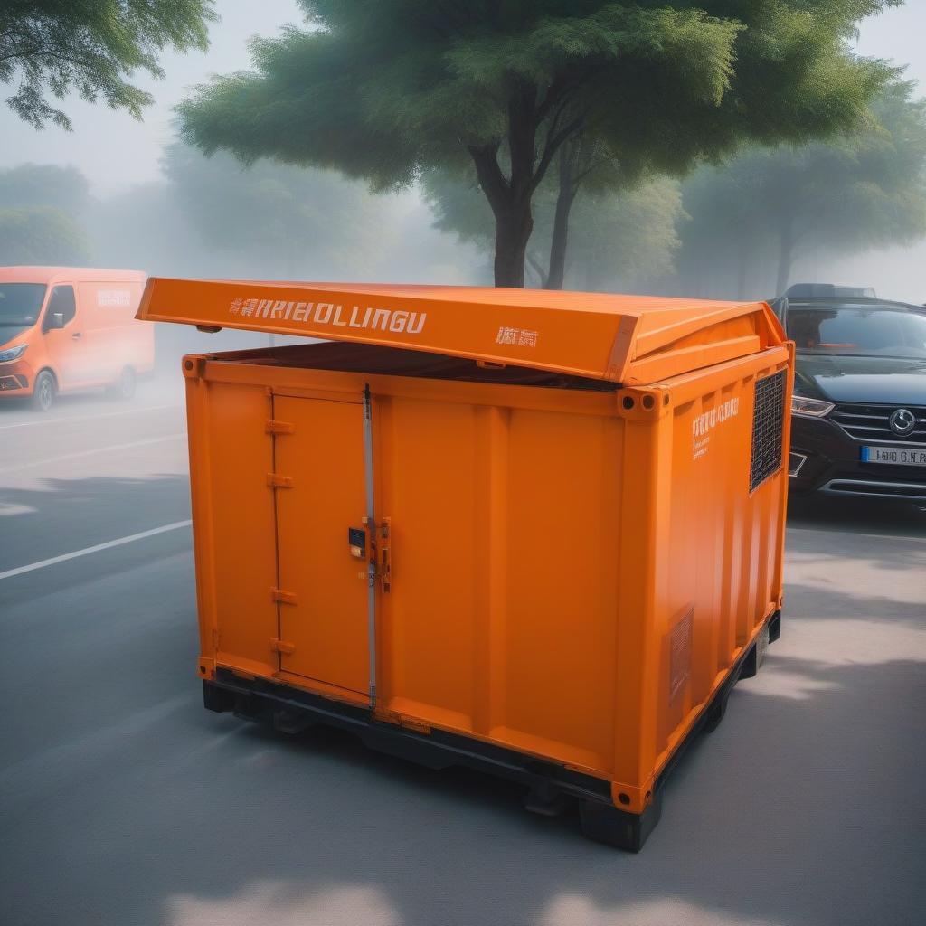  My promt: A truck is parked at a distance of 3 meters from the container. The car is on the ground. The rear side of the car is located at a distance of one meter from the container. The color of the cabin and car body too 🍊 hyperrealistic, full body, detailed clothing, highly detailed, cinematic lighting, stunningly beautiful, intricate, sharp focus, f/1. 8, 85mm, (centered image composition), (professionally color graded), ((bright soft diffused light)), volumetric fog, trending on instagram, trending on tumblr, HDR 4K, 8K