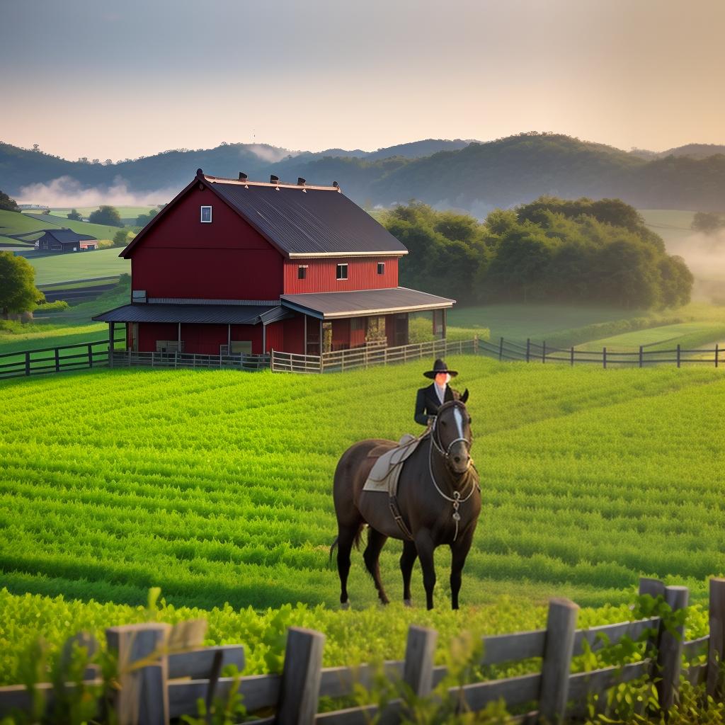  2 korean FARM GIRLS, FARMHOUSE, bulls in Background, Tractor in background, Clean face details hyperrealistic, full body, detailed clothing, highly detailed, cinematic lighting, stunningly beautiful, intricate, sharp focus, f/1. 8, 85mm, (centered image composition), (professionally color graded), ((bright soft diffused light)), volumetric fog, trending on instagram, trending on tumblr, HDR 4K, 8K