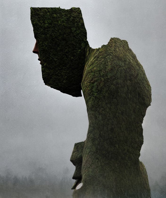 portrait+ style mannequins Beksiński pain fear guillotine chessboard death time cry rain