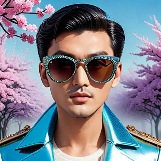  Subject detail: the image depicts a Highly detailed pair of sunglasses with vintage styling, The sunglasses are made from a combination of glitter, metallic, coloured acetate. Art style: in the mixed art style of Irregular Choice, and Osamu Tezuka. Medium: This artwork is highly detailed and photorealistic. hyperrealistic, full body, detailed clothing, highly detailed, cinematic lighting, stunningly beautiful, intricate, sharp focus, f/1. 8, 85mm, (centered image composition), (professionally color graded), ((bright soft diffused light)), volumetric fog, trending on instagram, trending on tumblr, HDR 4K, 8K