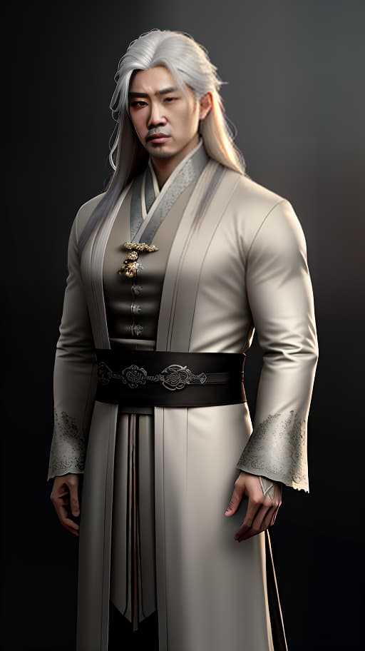  (dark shot:1.1), epic realistic, asian man with long white hair, faded, (neutral colors:1.2), (hdr:1.4), (muted colors:1.2), hyperdetailed, (artstation:1.4), cinematic, warm lights, dramatic light, (intricate details:1.1), complex background, (rutkowski:0.66), (teal and orange:0.4) hyperrealistic, full body, detailed clothing, highly detailed, cinematic lighting, stunningly beautiful, intricate, sharp focus, f/1. 8, 85mm, (centered image composition), (professionally color graded), ((bright soft diffused light)), volumetric fog, trending on instagram, trending on tumblr, HDR 4K, 8K