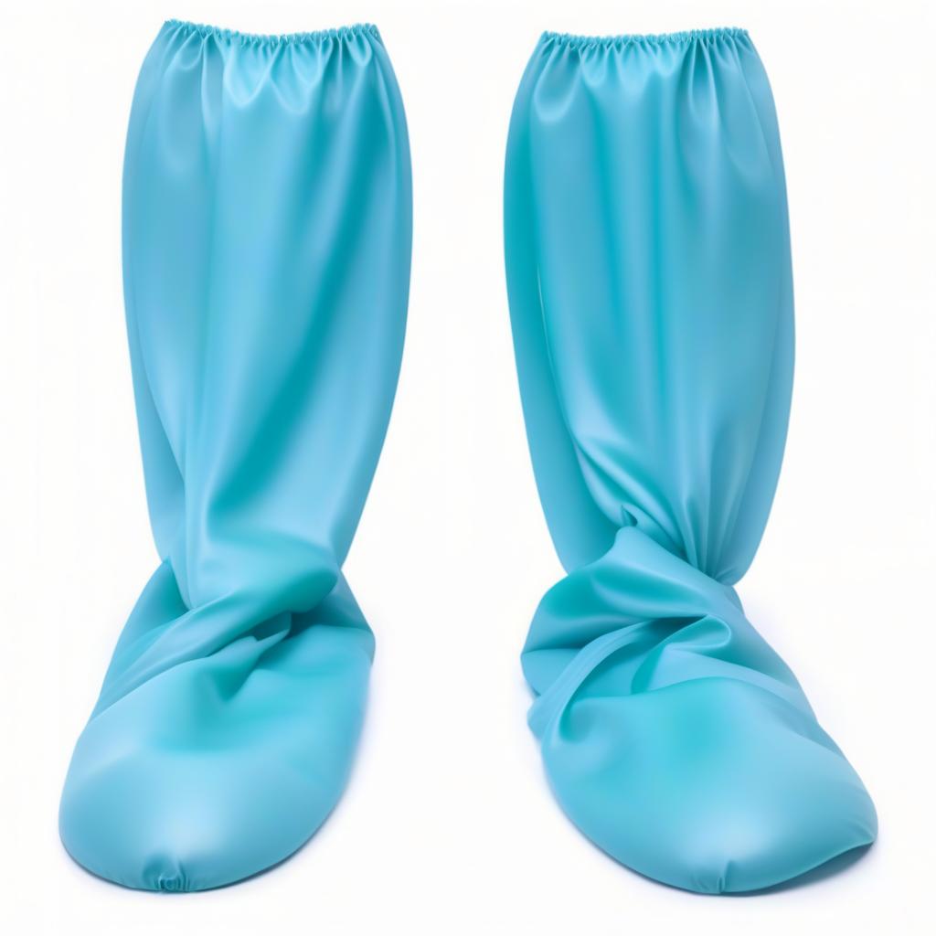  Remember how high surgeon's stockings with upper elastic bands, made of glossy latex, look like, with the bottom part (from the sole to the calf), (dark green:1.3), and the upper part (from the calf to the knee), (dark blue:1.3). hyperrealistic, full body, detailed clothing, highly detailed, cinematic lighting, stunningly beautiful, intricate, sharp focus, f/1. 8, 85mm, (centered image composition), (professionally color graded), ((bright soft diffused light)), volumetric fog, trending on instagram, trending on tumblr, HDR 4K, 8K