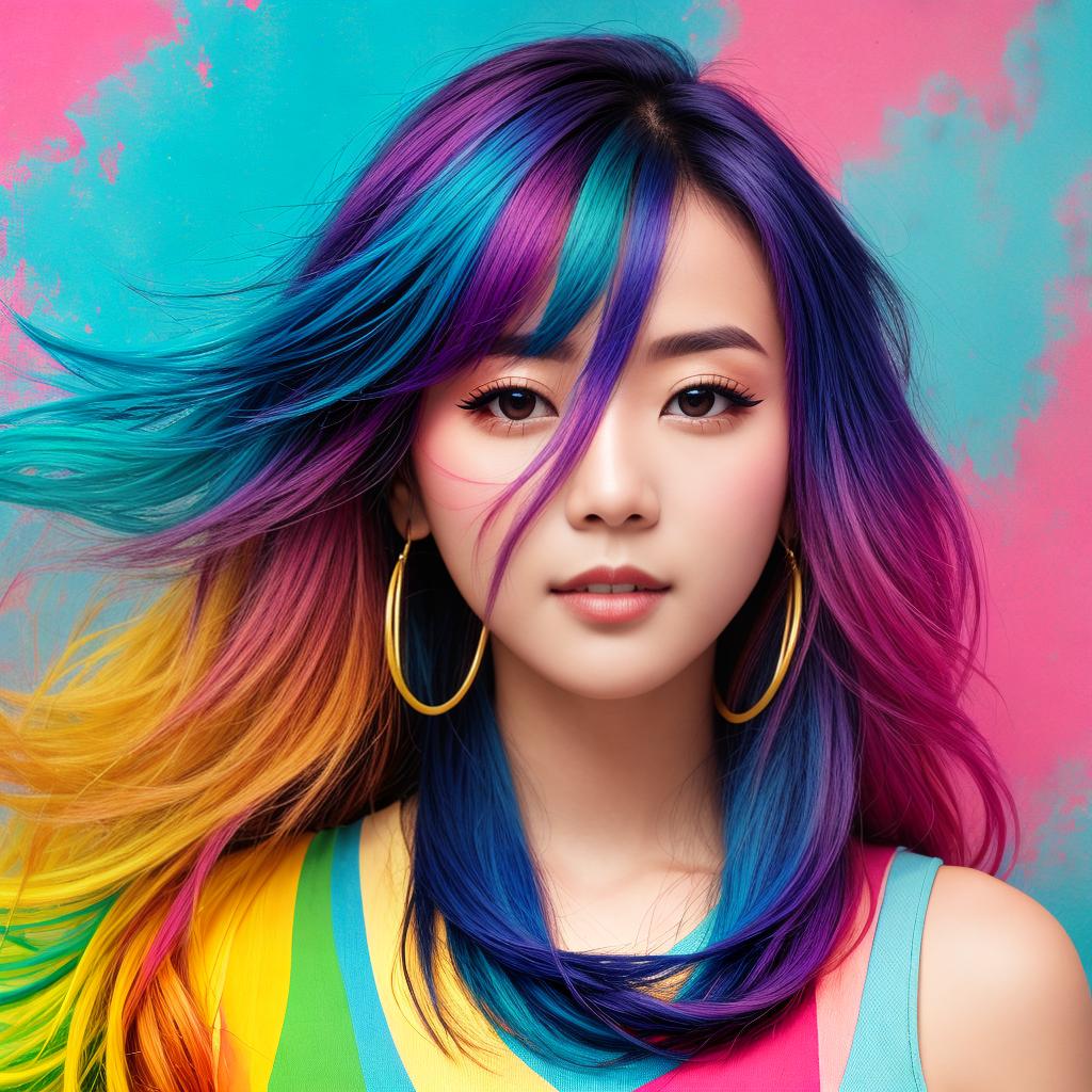  in vibrant colors, girl