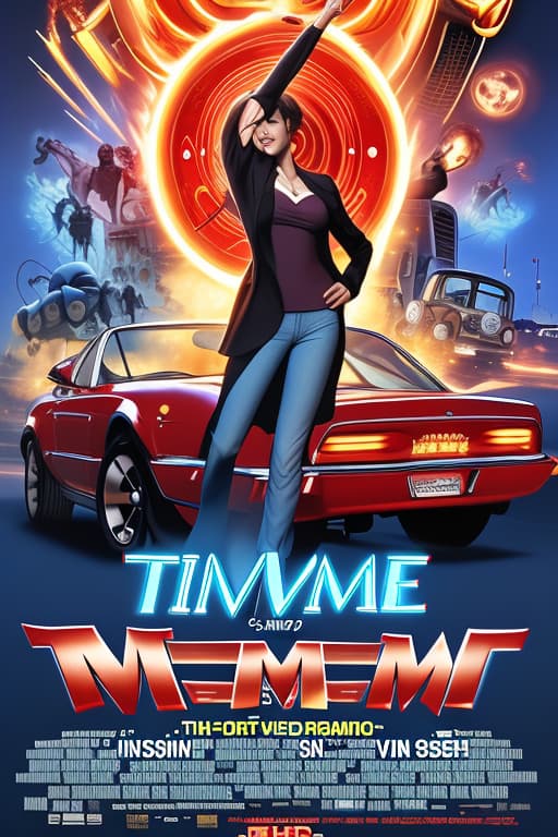  Time machine car movie poster