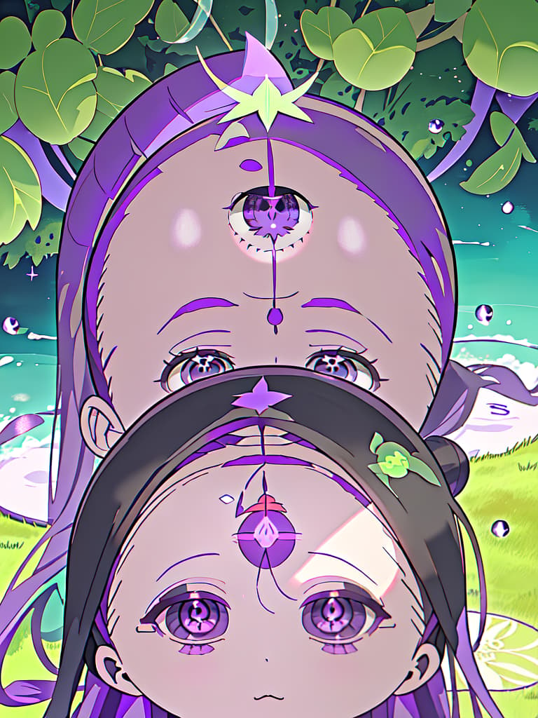  1girl,18yo,green hair,long hair,( purple eyes:1.3),summer black sailor suit,阿鼻叫喚,{{((forehead is 3rd eye:1.5))}}, realistic, masterpiece, best quality,8k,ultra detailed,high resolution,an extremely delicate and beautiful,hyper detail