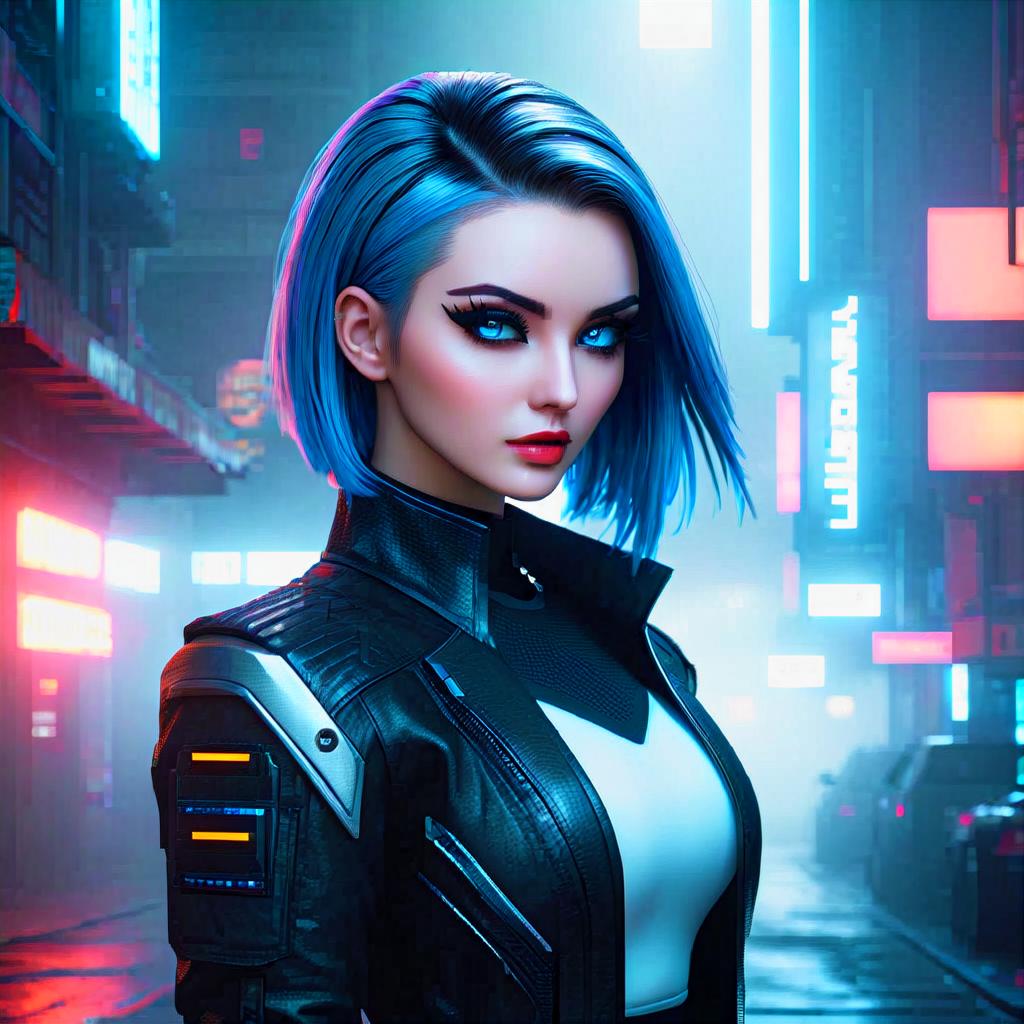  portrait ((beautiful pale cyberpunk female with heavy black eyeliner)), blue eyes, shaved side haircut, hyper detail, cinematic lighting, magic neon, dark red city, hyperrealistic, full body, detailed clothing, highly detailed, cinematic lighting, stunningly beautiful, intricate, sharp focus, f/1. 8, 85mm, (centered image composition), (professionally color graded), ((bright soft diffused light)), volumetric fog, trending on instagram, trending on tumblr, HDR 4K, 8K