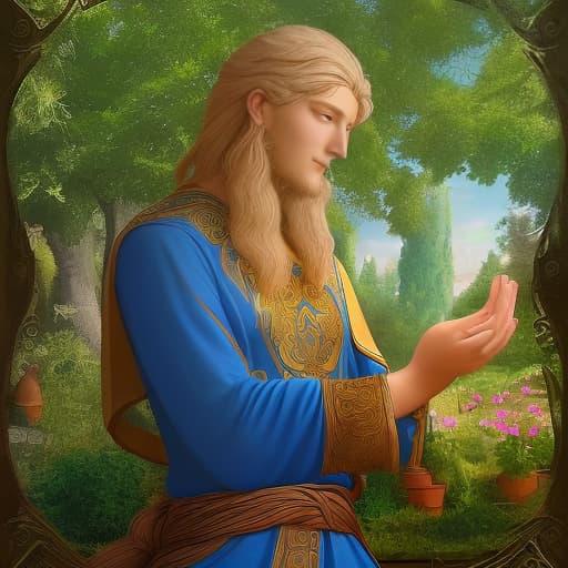  In the myths about Dmitry, it is told how he taught people the art of gardening and helped them find harmony with the world around them. His wisdom and kindness made him a favorite of gods and people, a symbol of unity between man and nature.