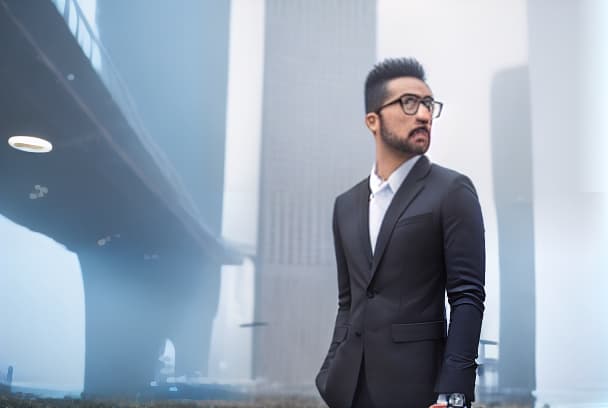  masterpiece, high quality, 4K, HDR BREAK a person wearing glasses hyperrealistic, full body, detailed clothing, highly detailed, cinematic lighting, stunningly beautiful, intricate, sharp focus, f/1. 8, 85mm, (centered image composition), (professionally color graded), ((bright soft diffused light)), volumetric fog, trending on instagram, trending on tumblr, HDR 4K, 8K