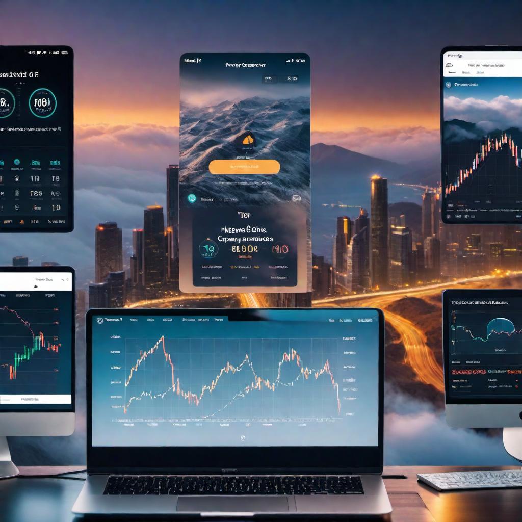  Images of top-performing cryptocurrencies, promising crypto projects, and charts showing market trends to help with investment decisions. hyperrealistic, full body, detailed clothing, highly detailed, cinematic lighting, stunningly beautiful, intricate, sharp focus, f/1. 8, 85mm, (centered image composition), (professionally color graded), ((bright soft diffused light)), volumetric fog, trending on instagram, trending on tumblr, HDR 4K, 8K