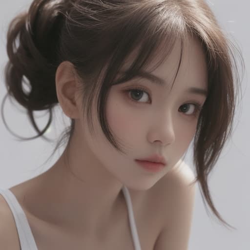  girl, best quality, solo, headshot, simple background