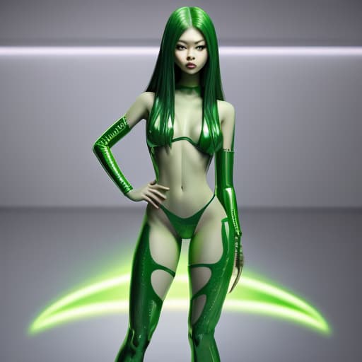  Jennie Kim beautiful green alien Beautiful , full body, , poses