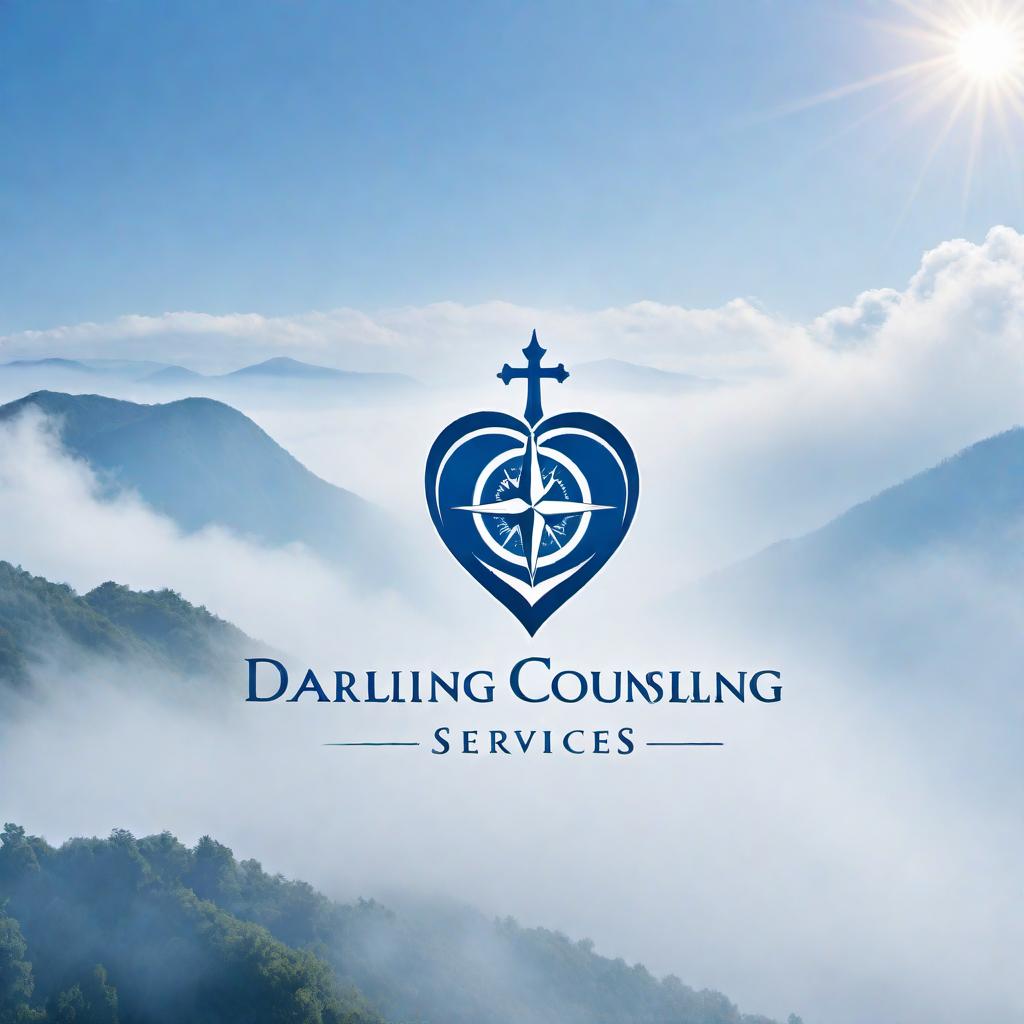  Create a logo for Darling Counseling Services, LLC. The logo should convey a sense of professionalism, trust, and support. It can include elements like a heart, a compass, and the initials 'DCS'. Use a color scheme of blue and white to represent calmness and clarity. hyperrealistic, full body, detailed clothing, highly detailed, cinematic lighting, stunningly beautiful, intricate, sharp focus, f/1. 8, 85mm, (centered image composition), (professionally color graded), ((bright soft diffused light)), volumetric fog, trending on instagram, trending on tumblr, HDR 4K, 8K