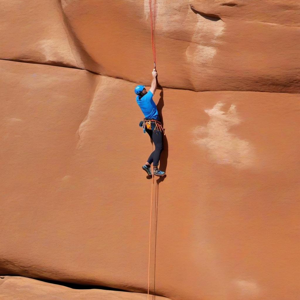  The image of climbers, which slowly but persistently climbs up the rock.In the picture you can show how climbing overcomes difficulties