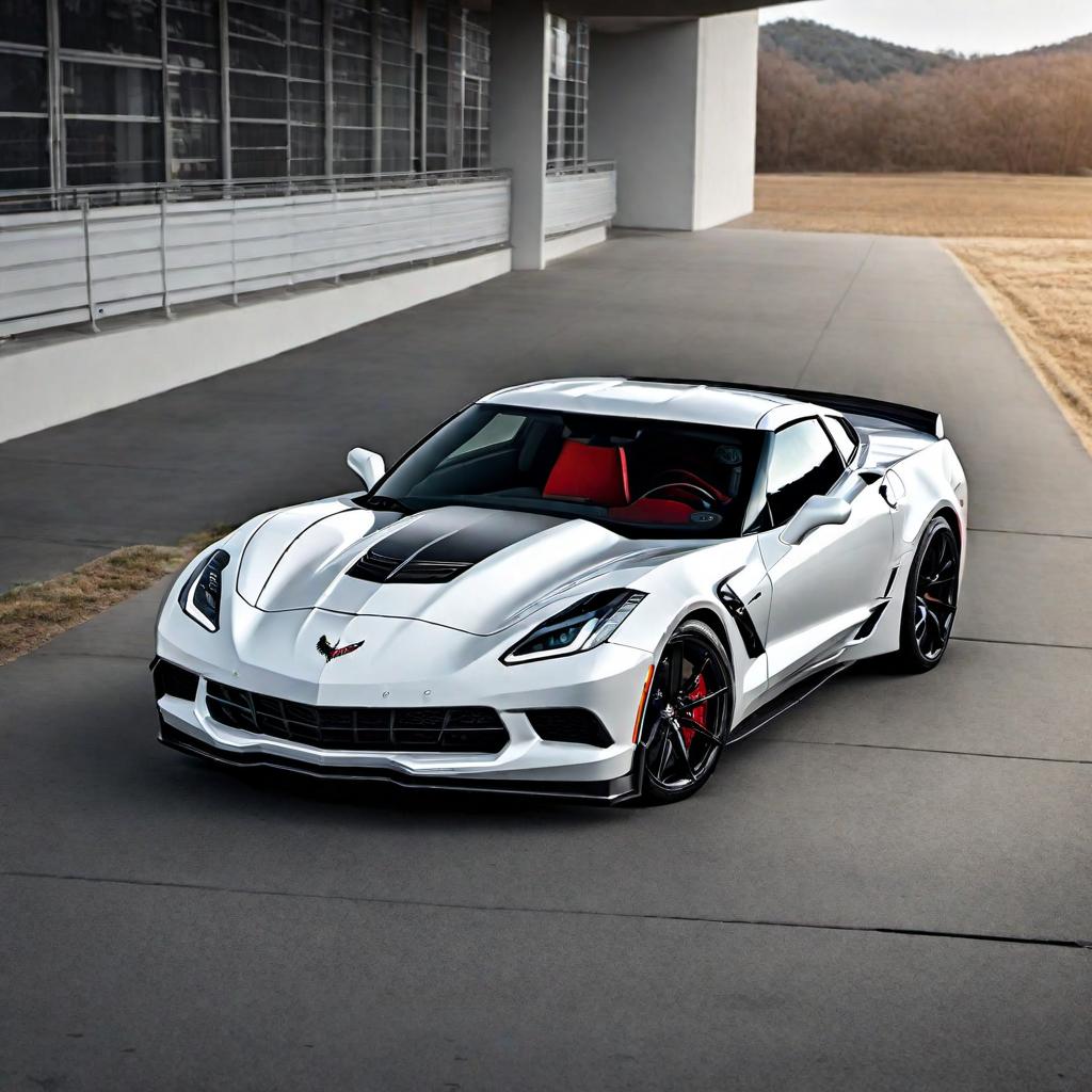  Draw a 2006 white Chevy Corvette. hyperrealistic, full body, detailed clothing, highly detailed, cinematic lighting, stunningly beautiful, intricate, sharp focus, f/1. 8, 85mm, (centered image composition), (professionally color graded), ((bright soft diffused light)), volumetric fog, trending on instagram, trending on tumblr, HDR 4K, 8K