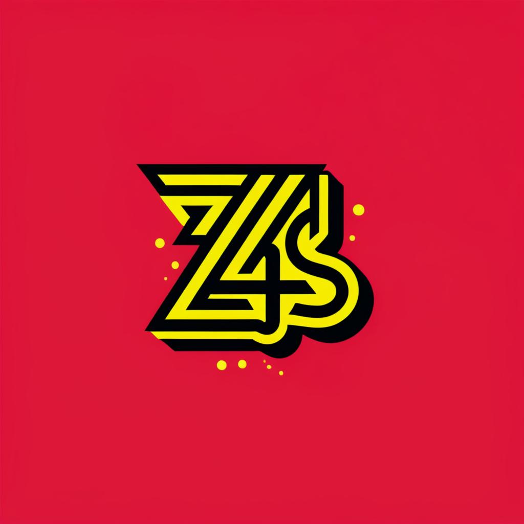  Logo, 宇宙のロゴ「ZS」　金色、黒、白