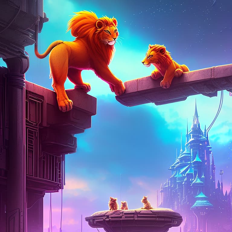 nvinkpunk image of Disney looking mandril Rafiki floating baby lion Simba over his hands hyperrealistic, full body, detailed clothing, highly detailed, cinematic lighting, stunningly beautiful, intricate, sharp focus, f/1. 8, 85mm, (centered image composition), (professionally color graded), ((bright soft diffused light)), volumetric fog, trending on instagram, trending on tumblr, HDR 4K, 8K